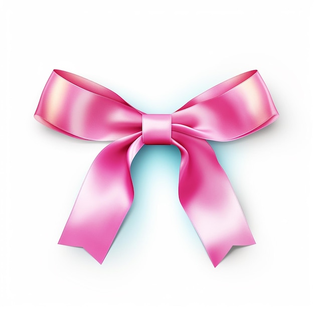 Foto nastri rosa per la consapevolezza del cancro al seno su sfondo bianco