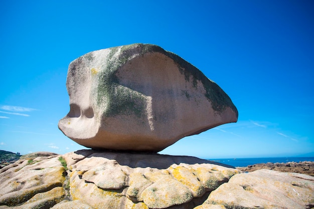 Pink Rock in Tregastel aan de kust van roze graniet