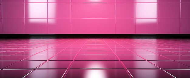 Pink room interior view pink studio abstract background