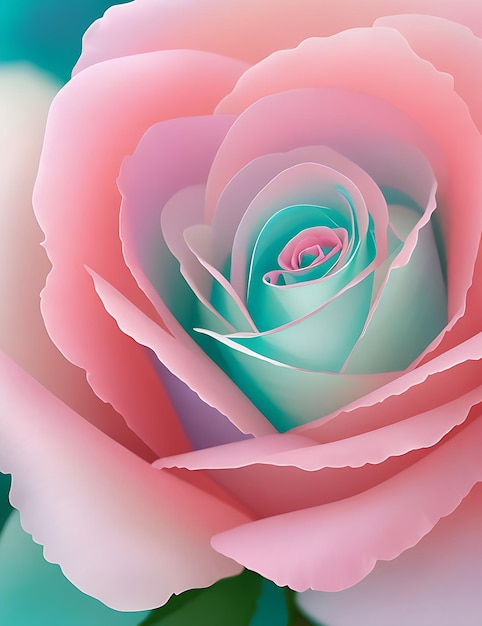 Pink rose ai art