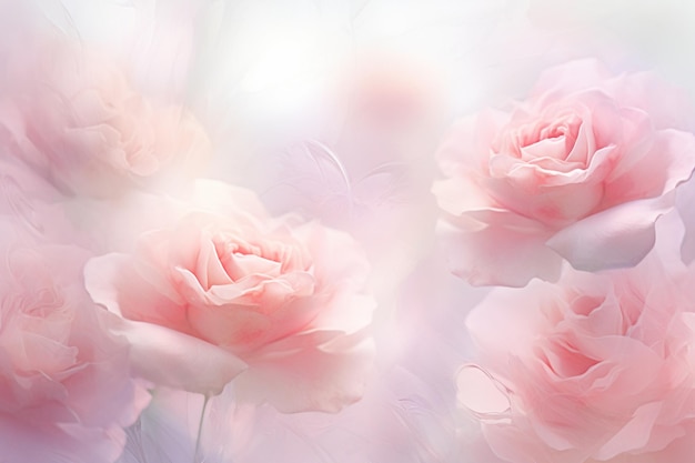 다중 노출 소프트 컬러 f 스타일의 핑크 장미 배경 클립 아트 스톡 사진 클립 아트