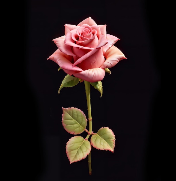 Pink rose flower