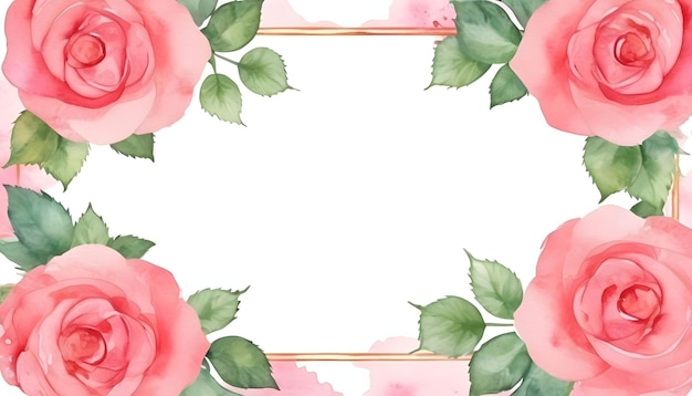 Foto rose frame sfondo floreale