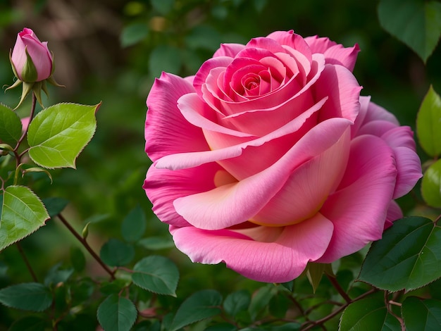 pink rose in garden