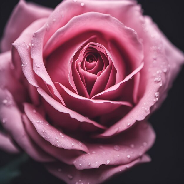 Pink rose isolated on light pink background for your valentine design idea