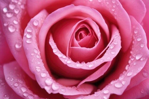 A pink rose with water drops