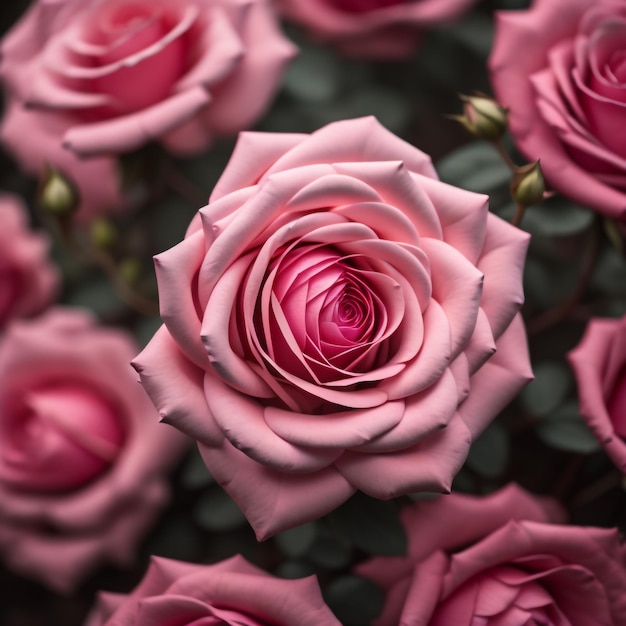 pink roses background