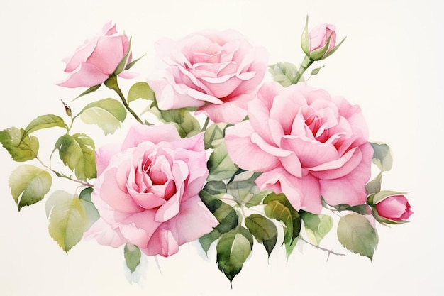 Pink roses by the artist