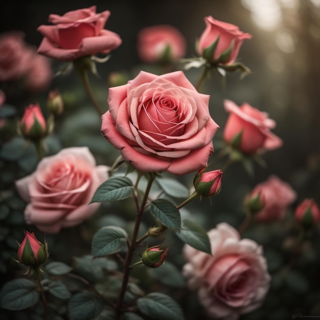 pink roses in photography