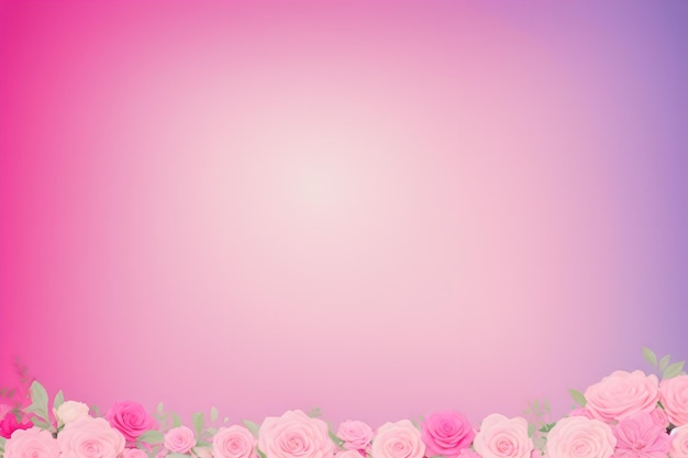 분홍색 배경에 핑크 장미