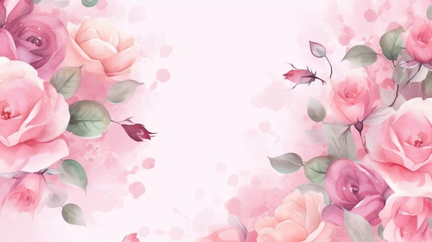 Pink roses on a pink background