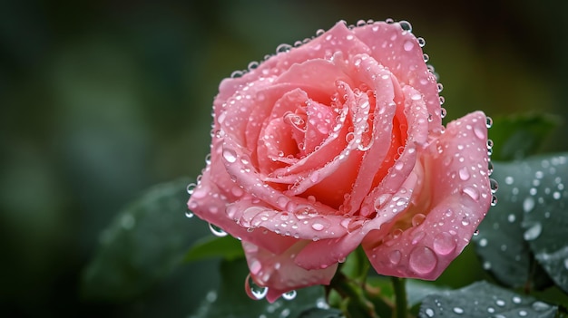 Pink roses in snow