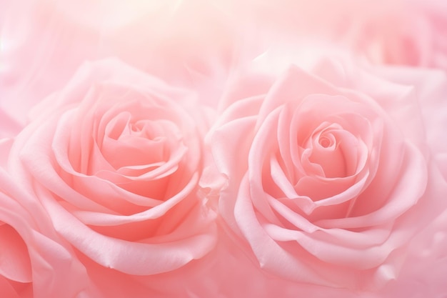 Pink roses with a white ribbon around the edges