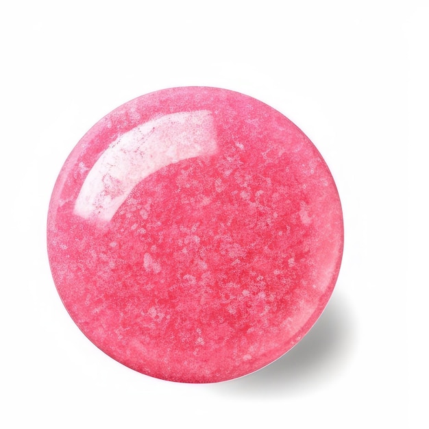 ピンクの円が付いたピンクの丸い物体