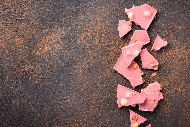 Pink or ruby chocolate, trendy food