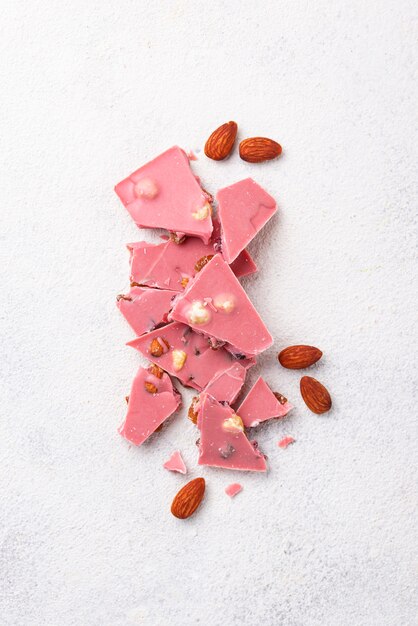 Pink or ruby chocolate, trendy food