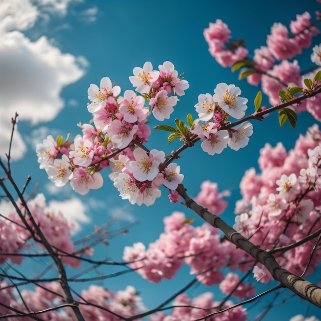 Foto rosa sakura fiori di ciliegio in primavera