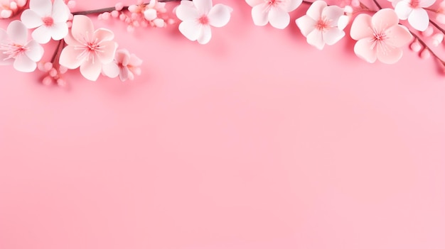 pink sakura flower with white background