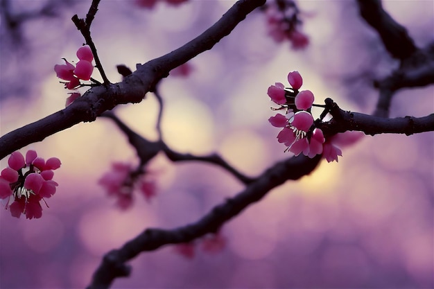 Pink sakura flower