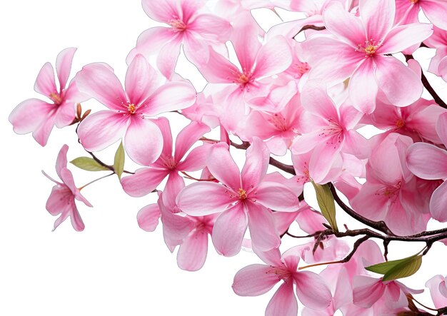 Pink sakura flowers isolated in no background Closeup
