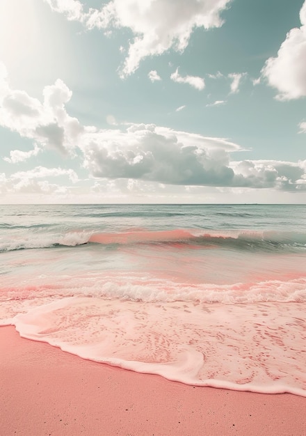 Photo pink sand beach