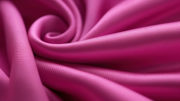 A pink satin fabric with a large crease in the middle