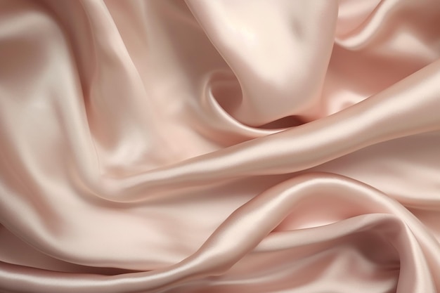 Розовая атласная ткань с мягкой волной света.