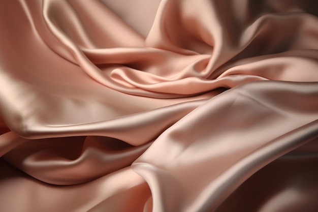 A pink satin fabric with a white background.