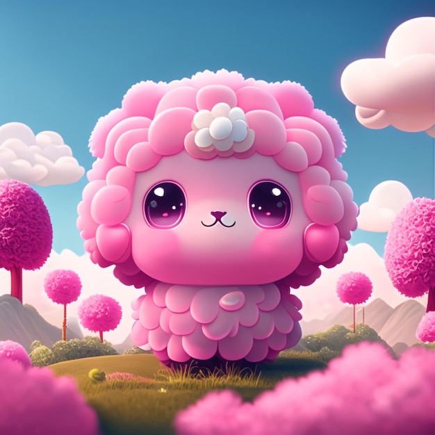 Photo pink sheep