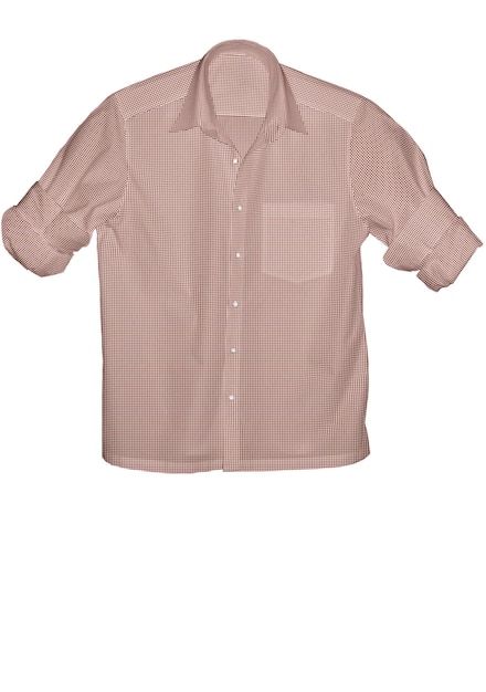 A pink shirt with a white background and a pink shirt with a blue pocket.