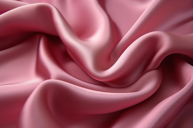 Розовая шелковая ткань с вихревой текстурой
