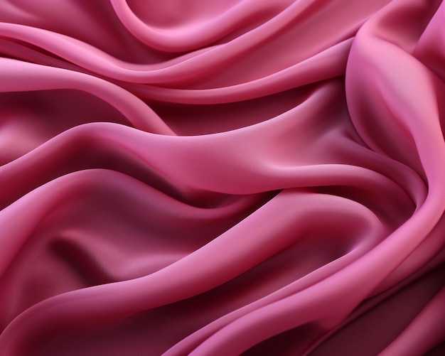 a pink silk fabric with folds and folds