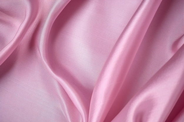 Pink silk fabric with a satin finish.