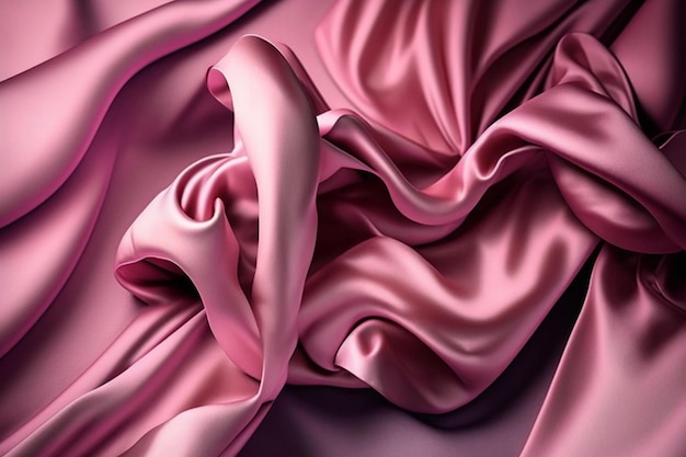 A pink silk fabric with a soft fabric texture.