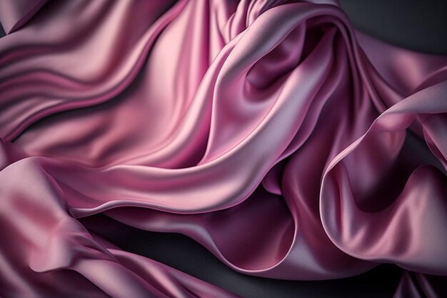 A pink silk fabric with a soft wave of light.