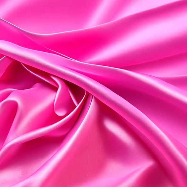 Pink silk folded fabric background luxurious cloth