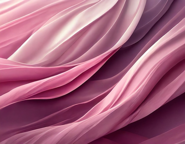 pink silk long waves abstract background narrow to the side for wallpaper