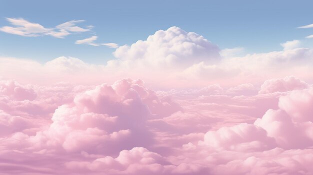 写真 パステル色のピンクの空の背景