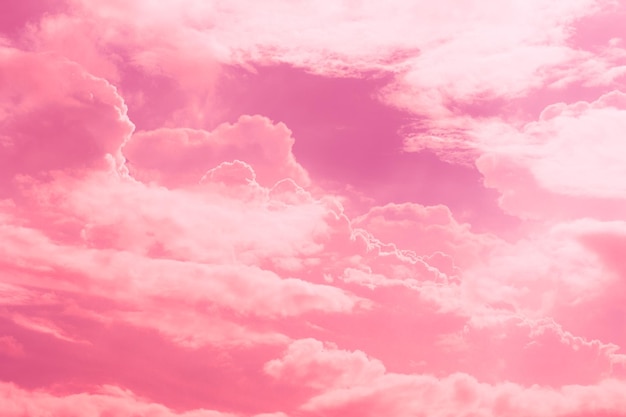 Pink sky cloud Heaven place of sweet love pink red color tone for wedding card background