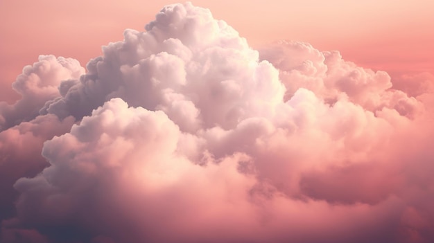 A pink sky with clouds and a pink sky with a white cloud in the center.