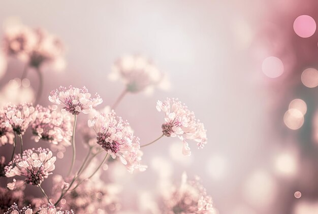 Розовый маленький цветочный фон с красивым нежным мягким ощущением вертикального пространства для копирования