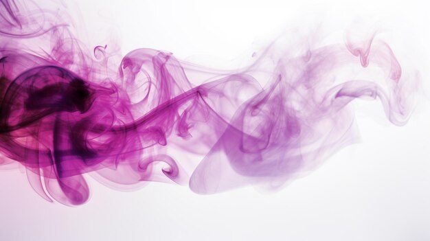 A pink smoke in the air against a white background