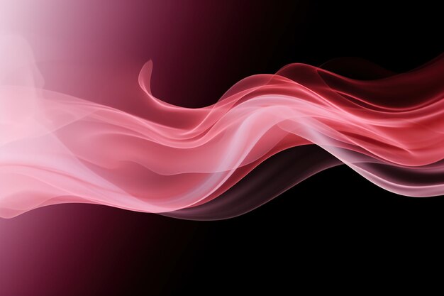 Pink smoke on a black background light abstract texture print banner