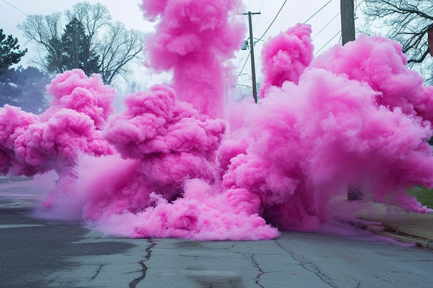 Pink smoke bomb wallpaper