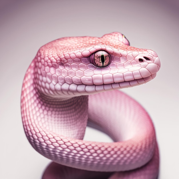 Pink snake on pink