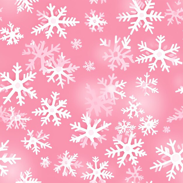 pink snowflakes