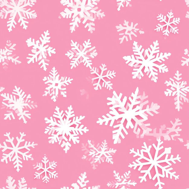 Photo pink snowflakes