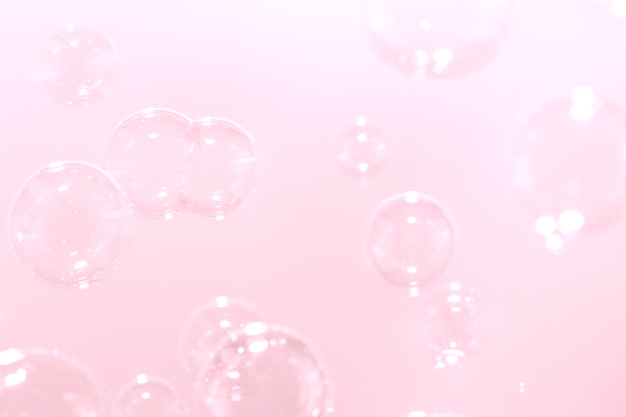 pink soap bubbles background.