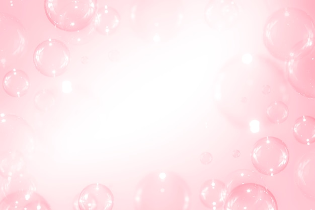 pink soap bubbles .