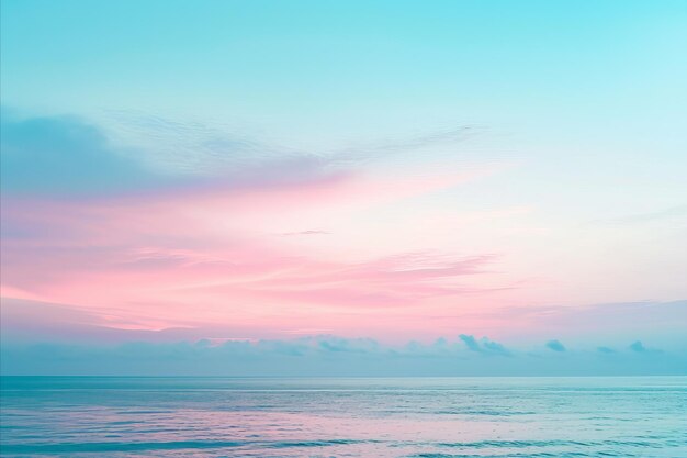 Photo pink to soft blue gradient in a dreamy cloud sky